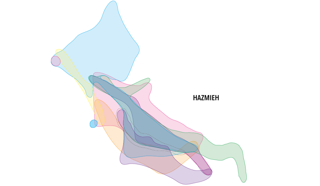 Beirut - Hazmieh neighborhood map